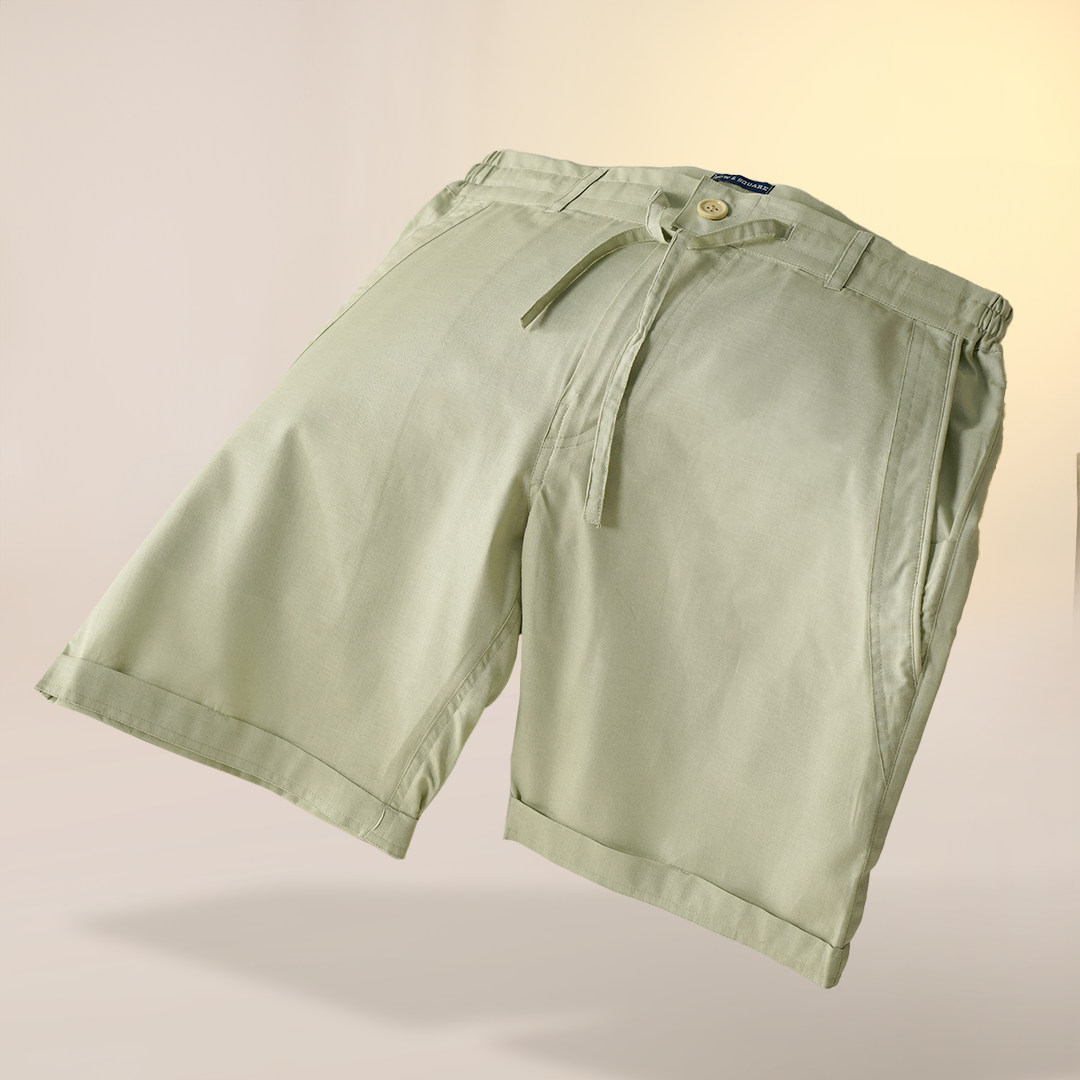 Mint Cotton Linen Shorts