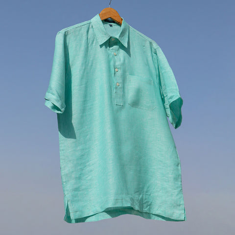 Ocean Green Popover Kurta x Shirt