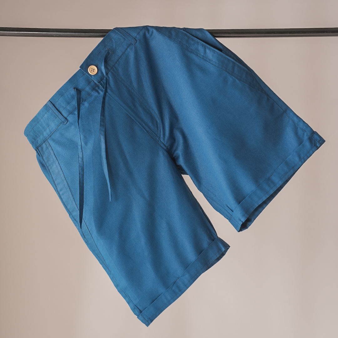 Prussian Cotton Linen Shorts