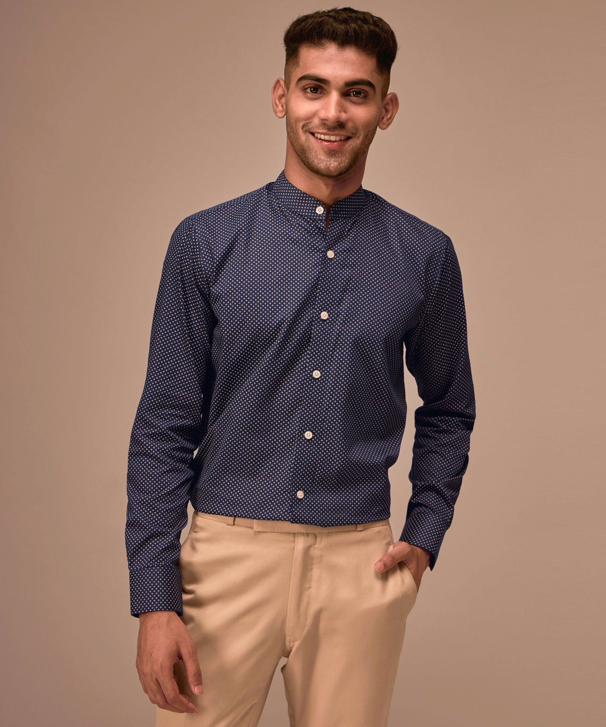 Red Haute - Puff Sleeve Camp Shirt Aegean main image 1