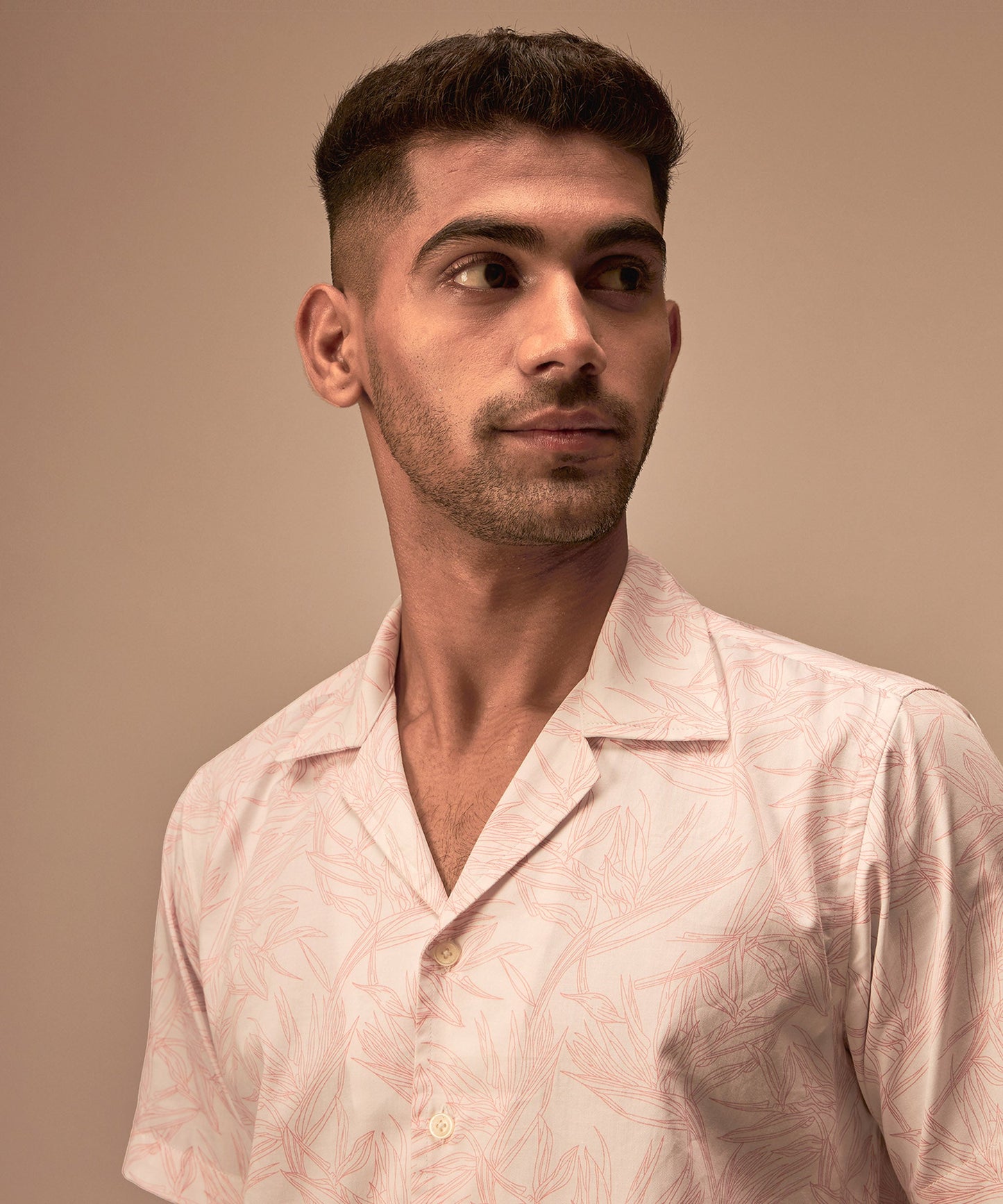 Red Leaf Print Shirt
