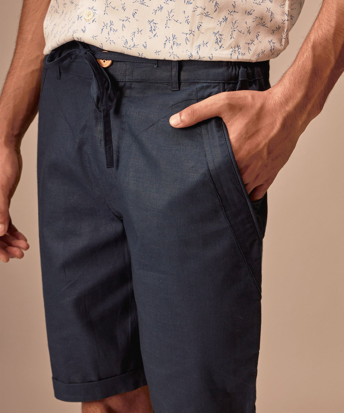 Azure Linen Shorts