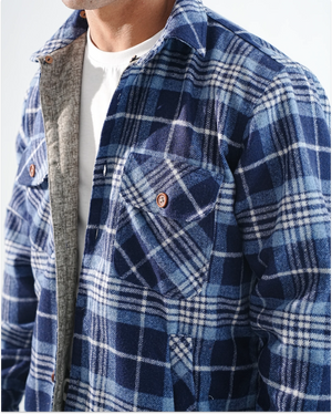 Dark Blue - Shirt X Jacket- Dark Blue