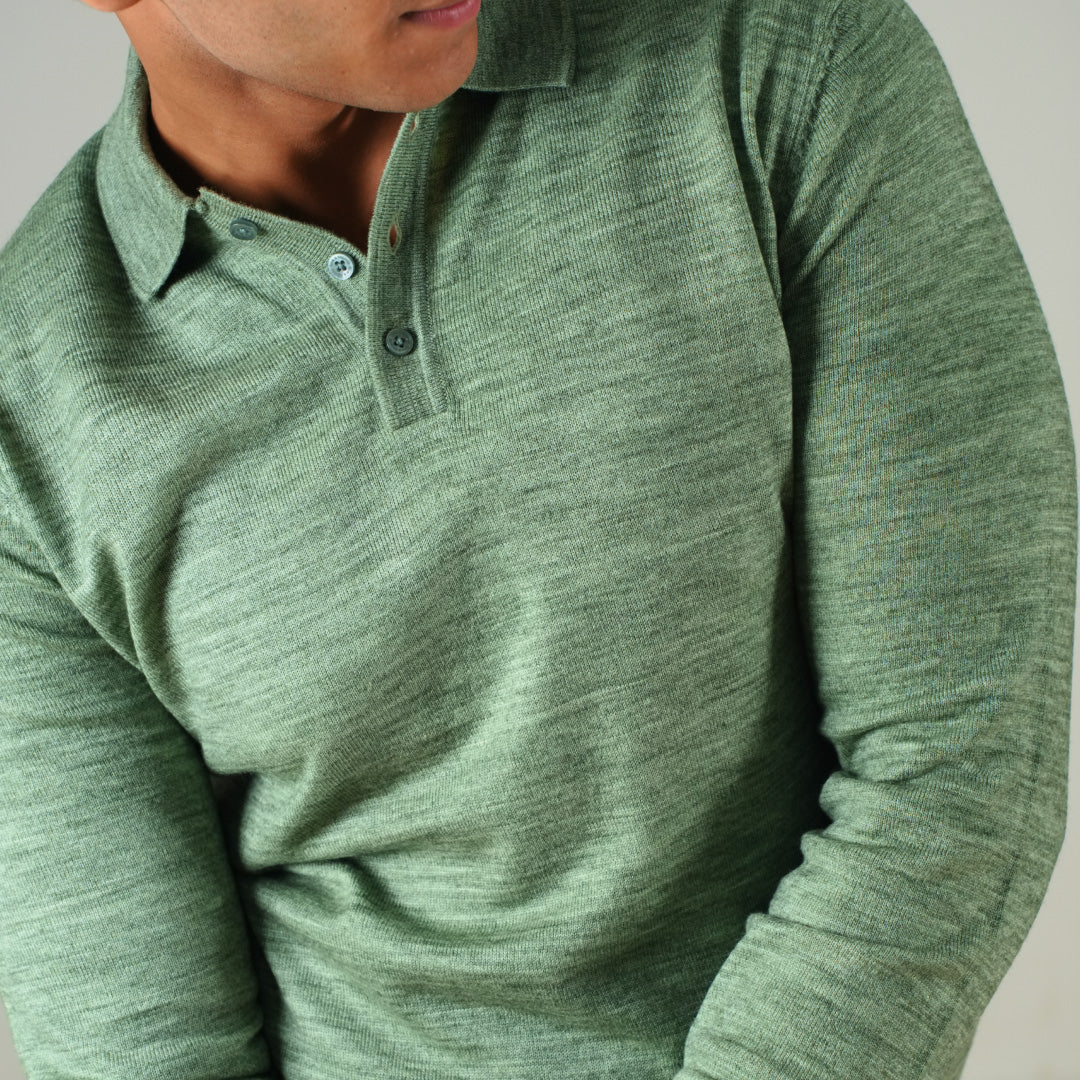 Autumn Pullover Shirt - Full Sleeves - Green