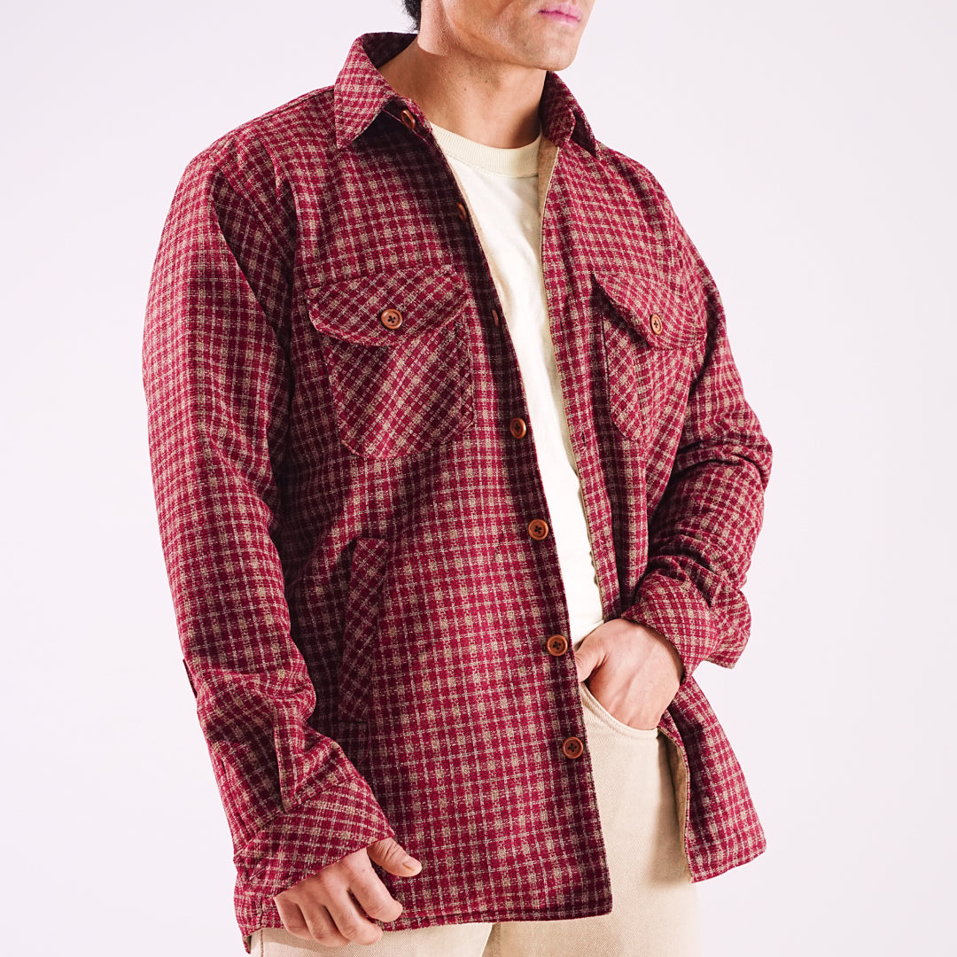Shirt X Jacket- Red
