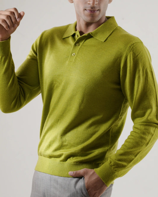 Autumn Pullover Shirt - Full Sleeves - Sage Green