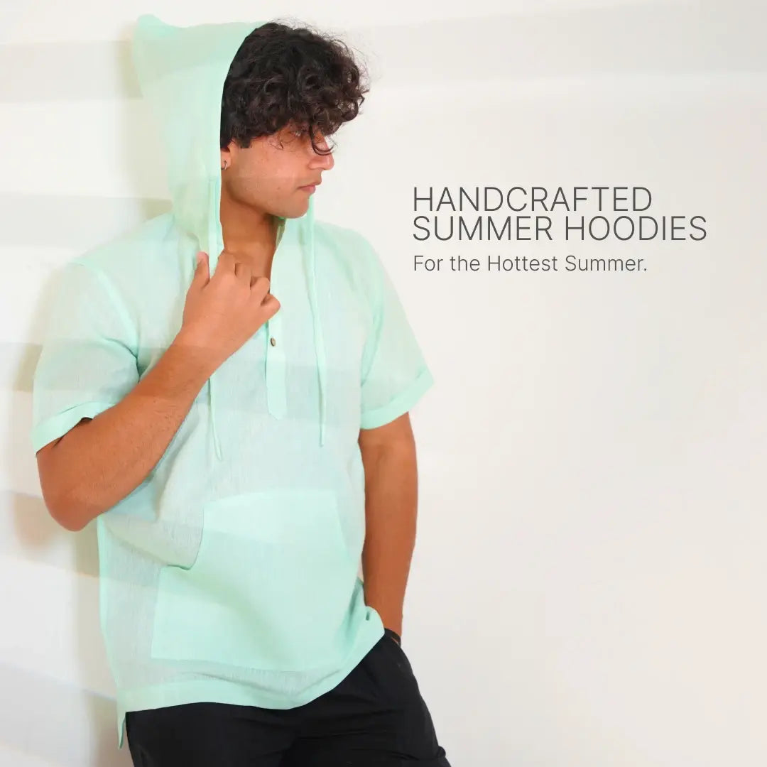 Summer Popover Hoodie - Icy Mint