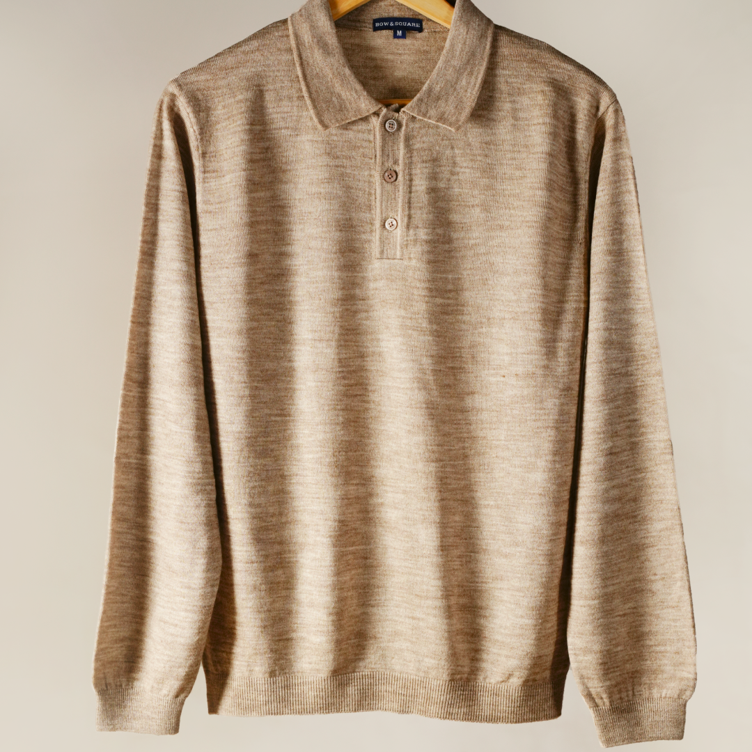 Autumn Pullover Shirt - Full Sleeves - Beige