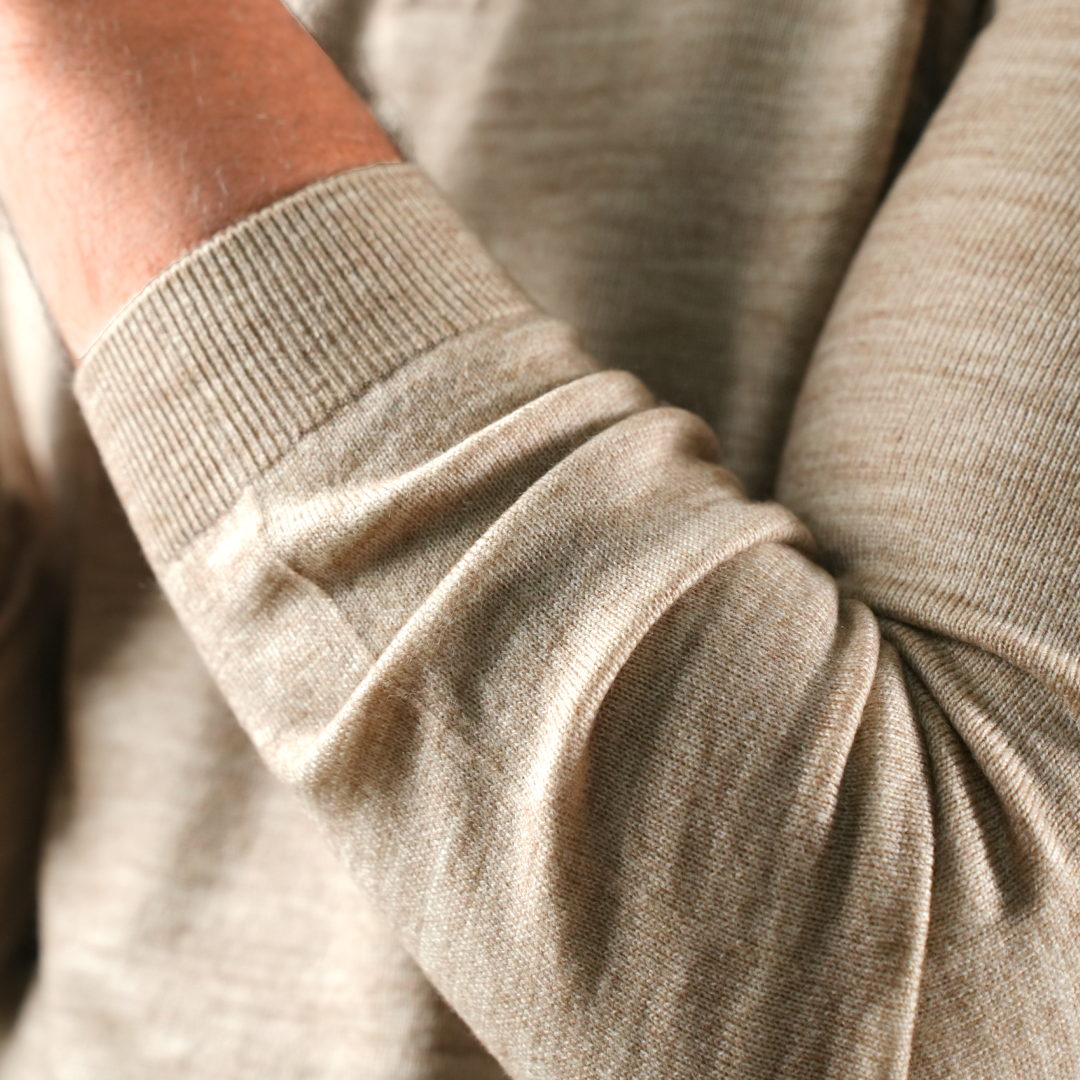 Autumn Pullover Shirt - Full Sleeves - Beige