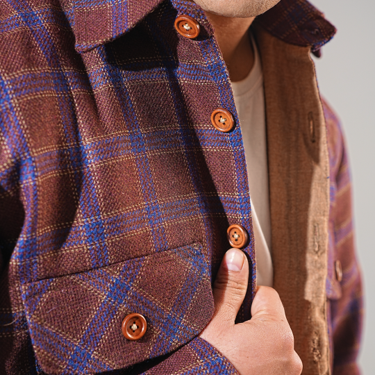 Shirt X Jacket- Brown Check