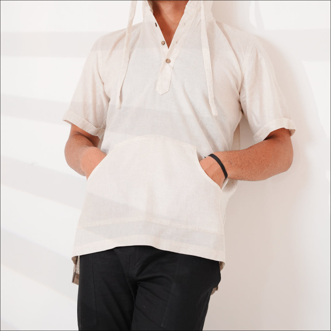 Summer Popover Hoodie - Ivory Cloud