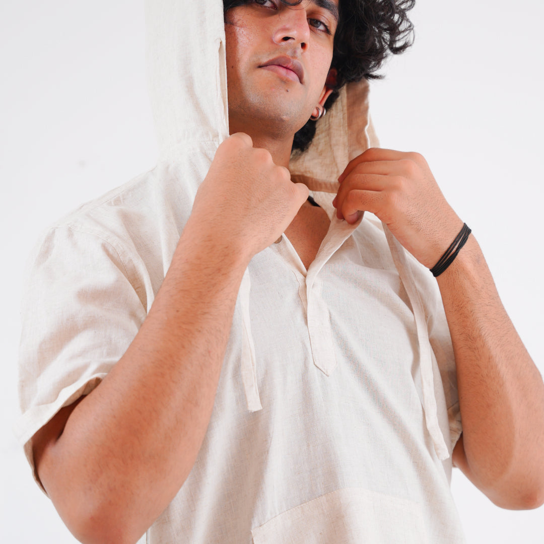 Summer Popover Hoodie - Ivory Cloud