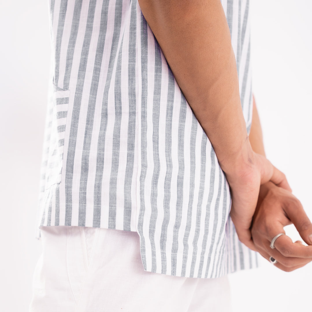 Summer Popover Hoodie - Greyish Blue