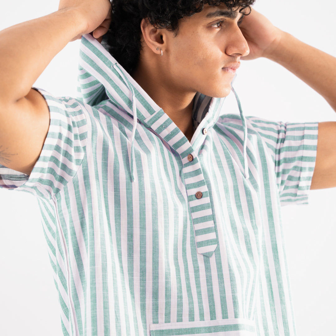 Summer Popover Hoodie - Pistachio Green