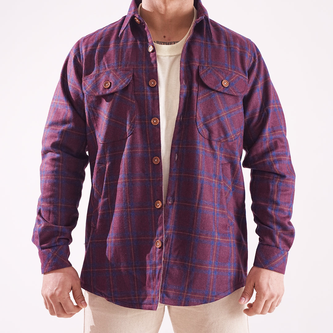 Shirt X Jacket- Maroon