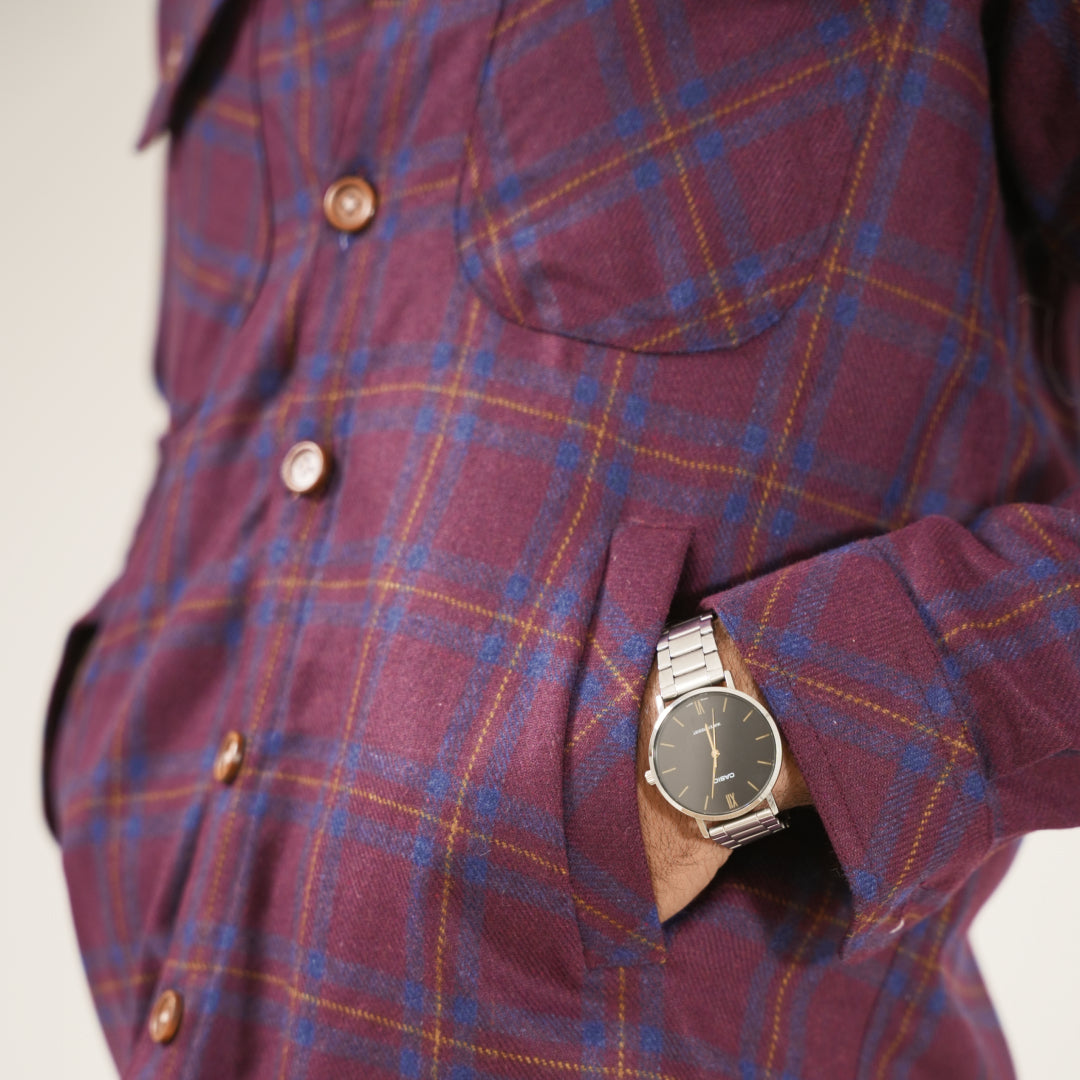 Shirt X Jacket- Maroon
