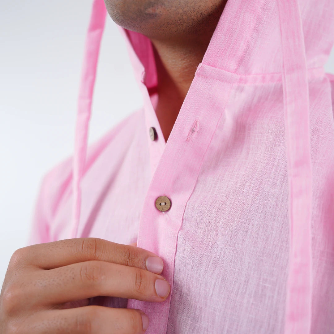 Summer Popover Hoodie - Dusty Pink