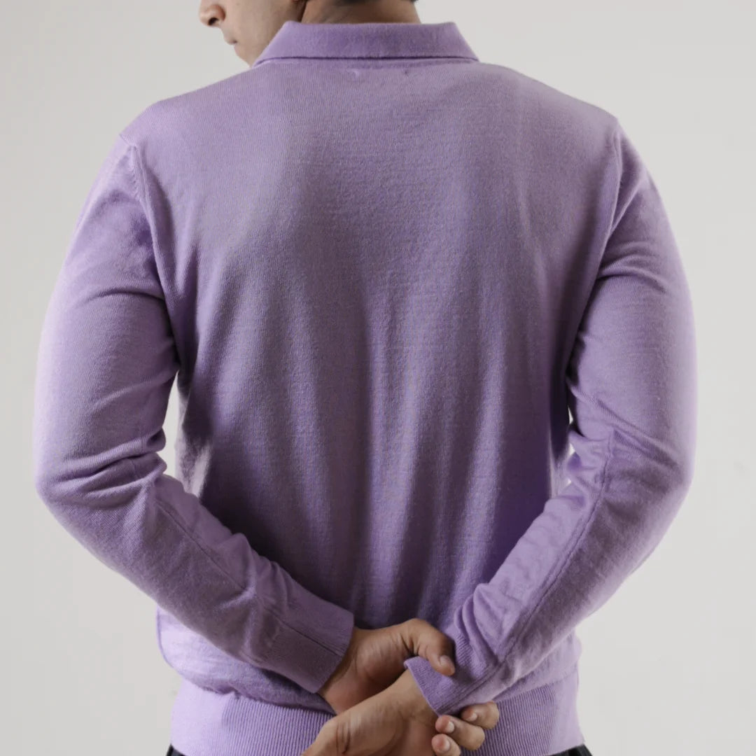 Autumn Pullover Shirt - Full Sleeves - Light Purple