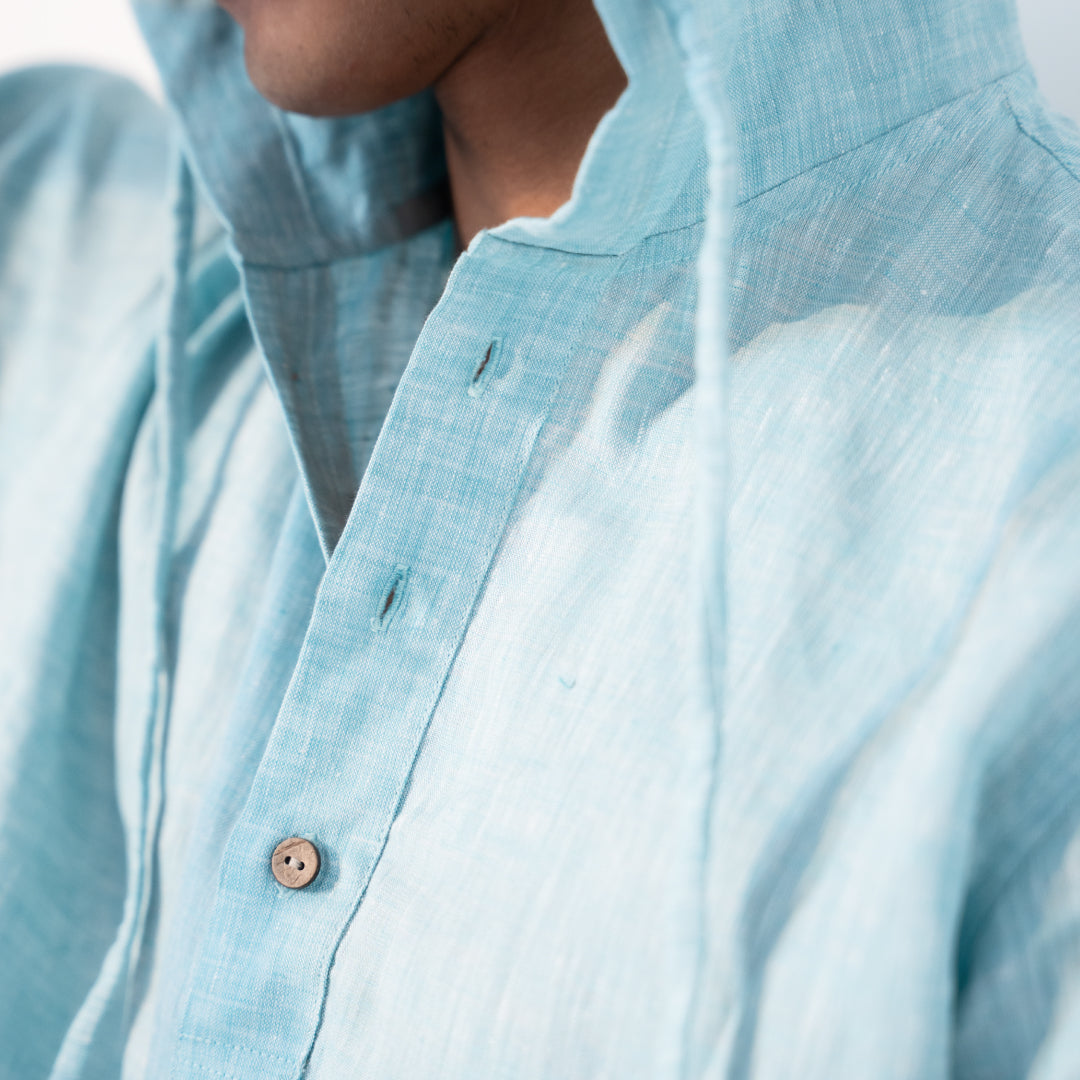 Summer Popover Hoodie - Powder Blue