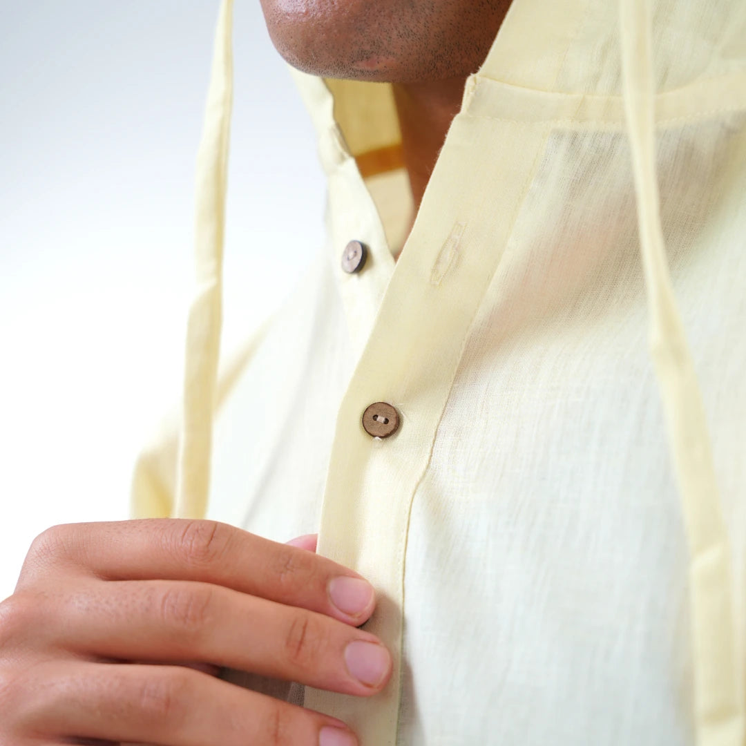Summer Popover Hoodie - Lime Yellow