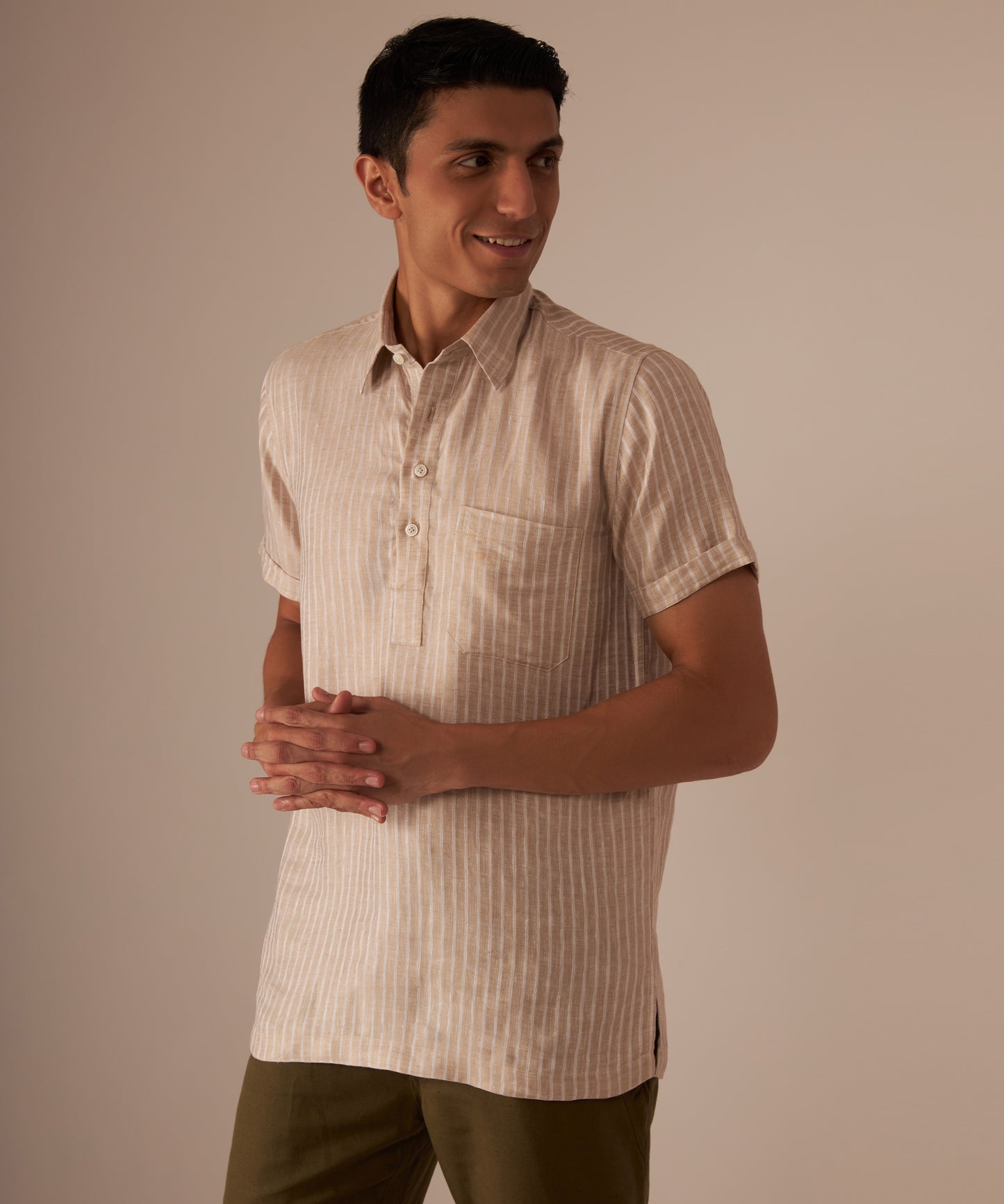 Mocha Linen Shirt