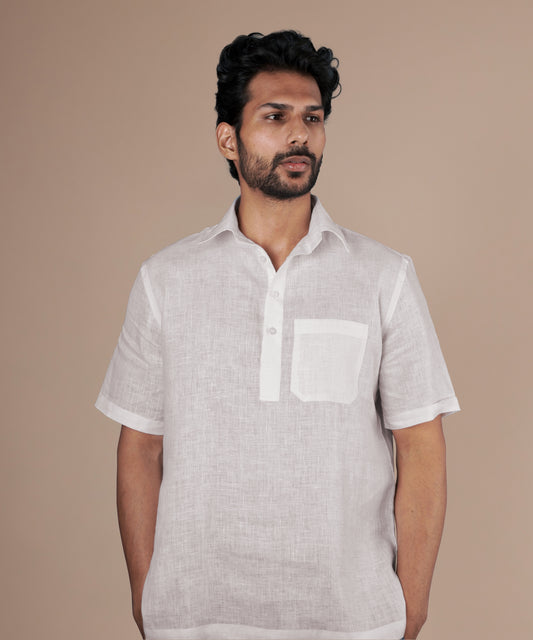 Porcelain White Popover Shirt