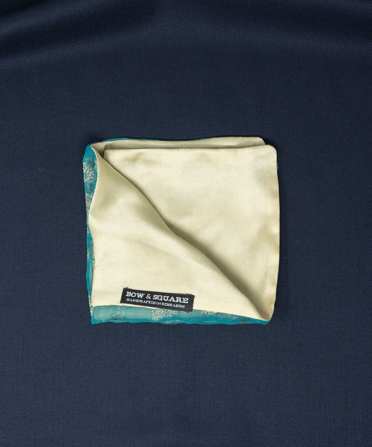 After 8 Geometric Green Pocket Square