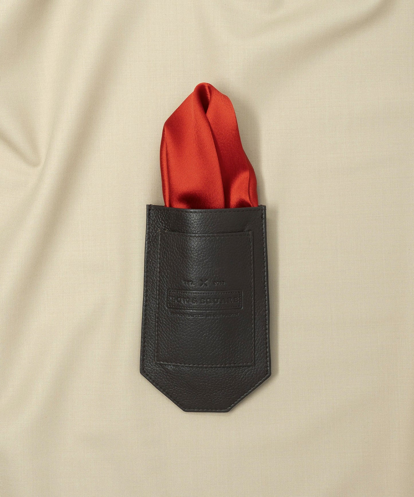 Town Hall Abstract White Pocket Square