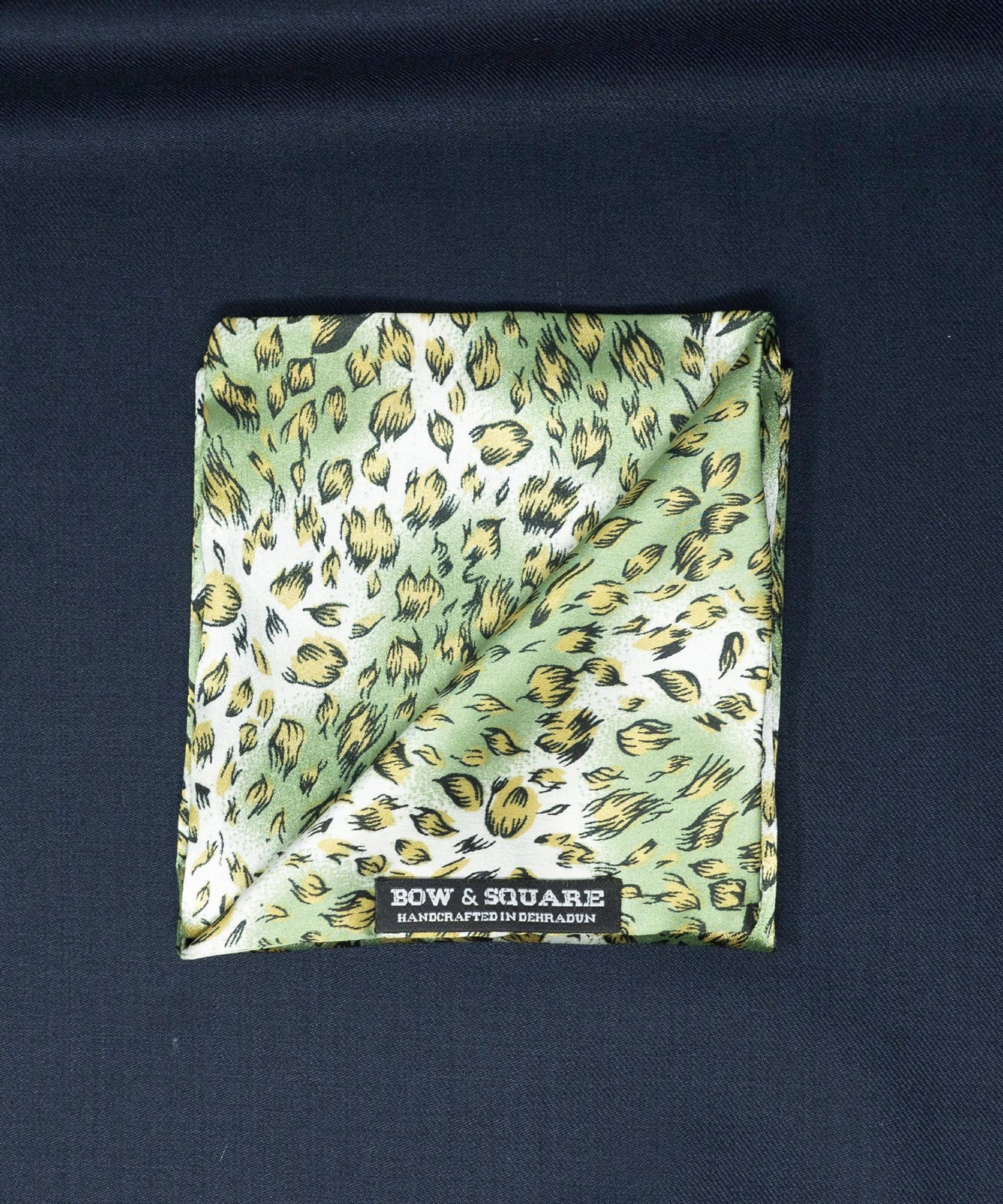 After 8 Abstract Green Pocket Square