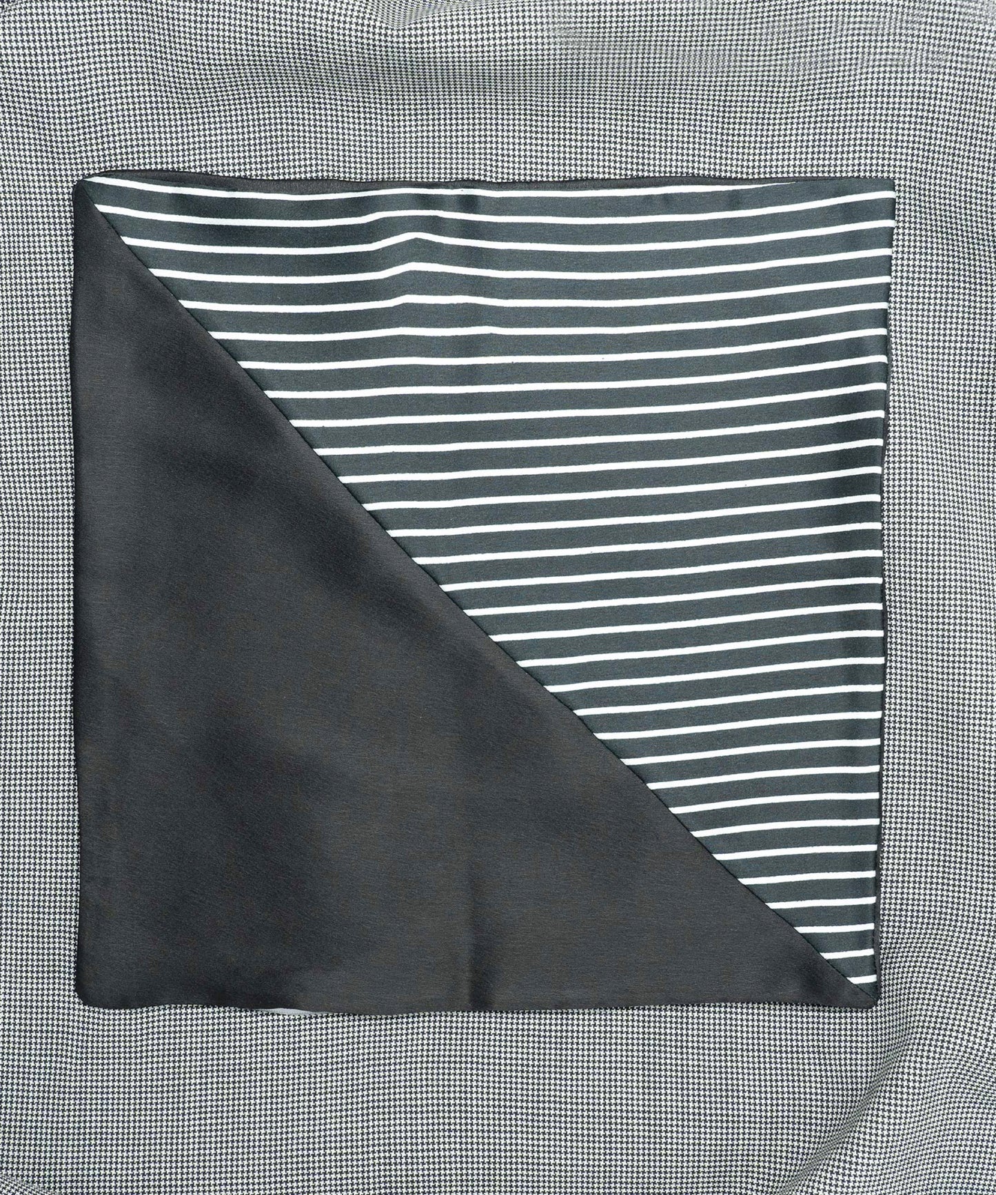 Monochrome Black Pocket Square