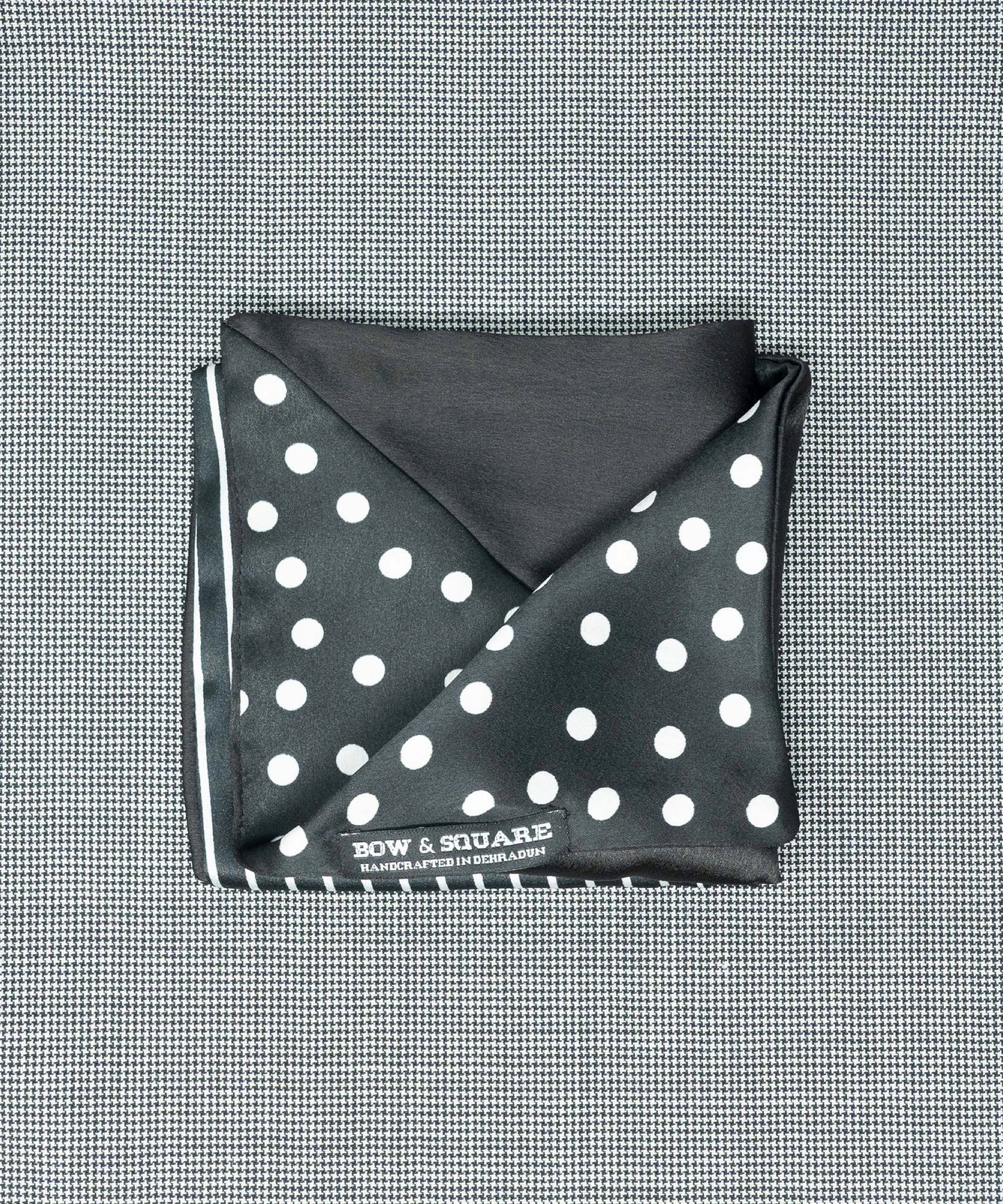 Monochrome Black Pocket Square