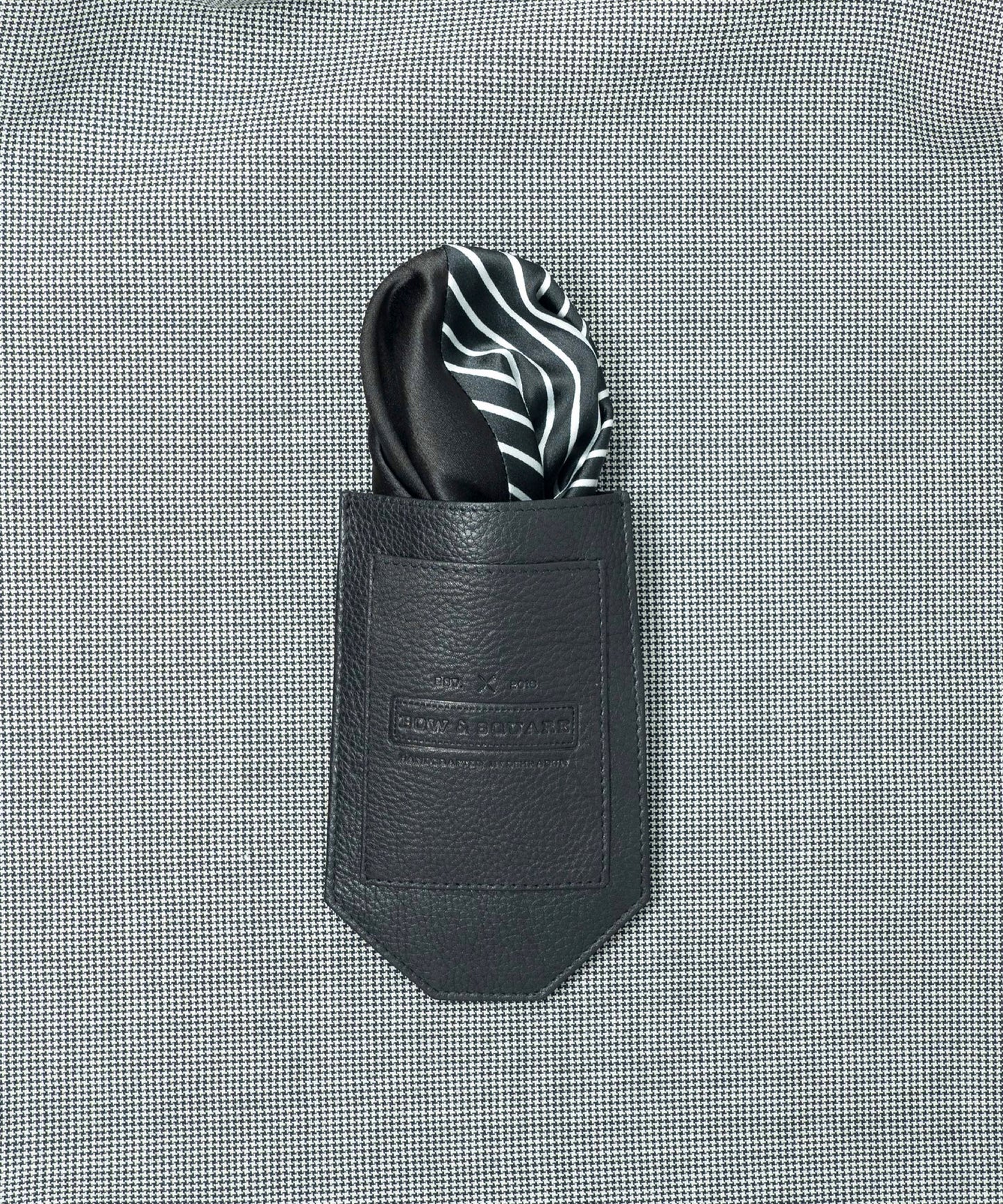 Monochrome Black Pocket Square