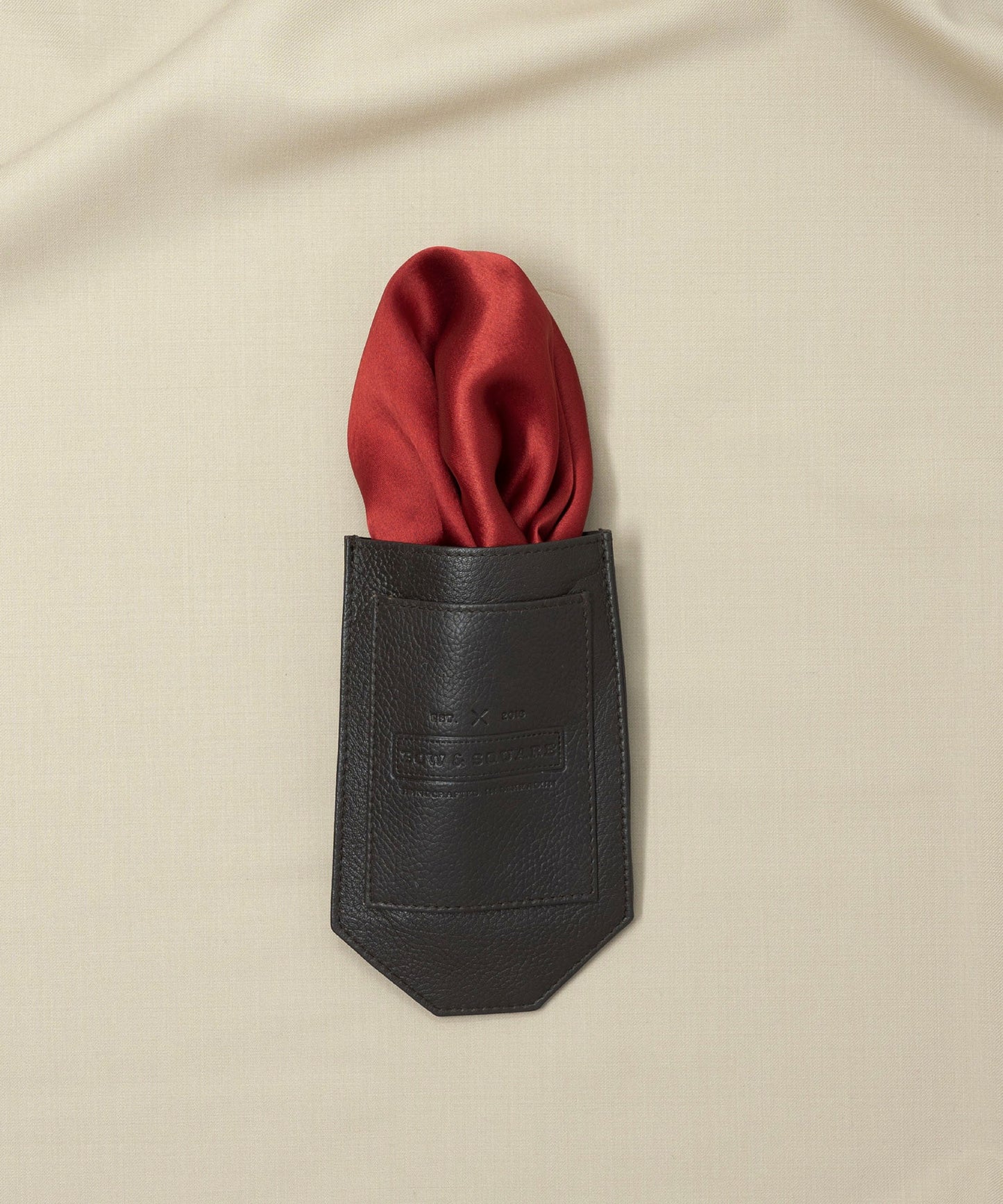 After 8 Red Pocket Square
