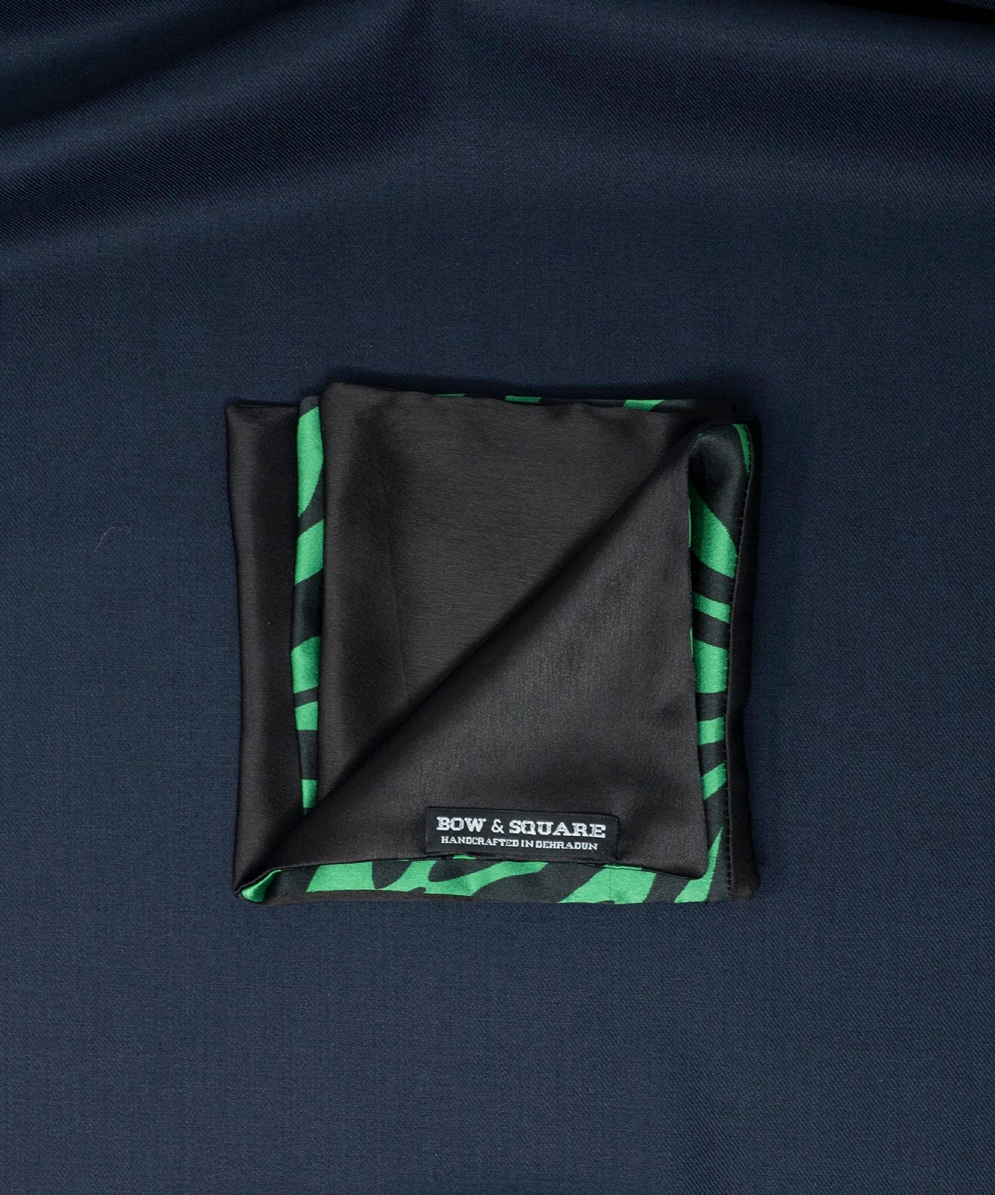 Monochrome Black Pocket Square