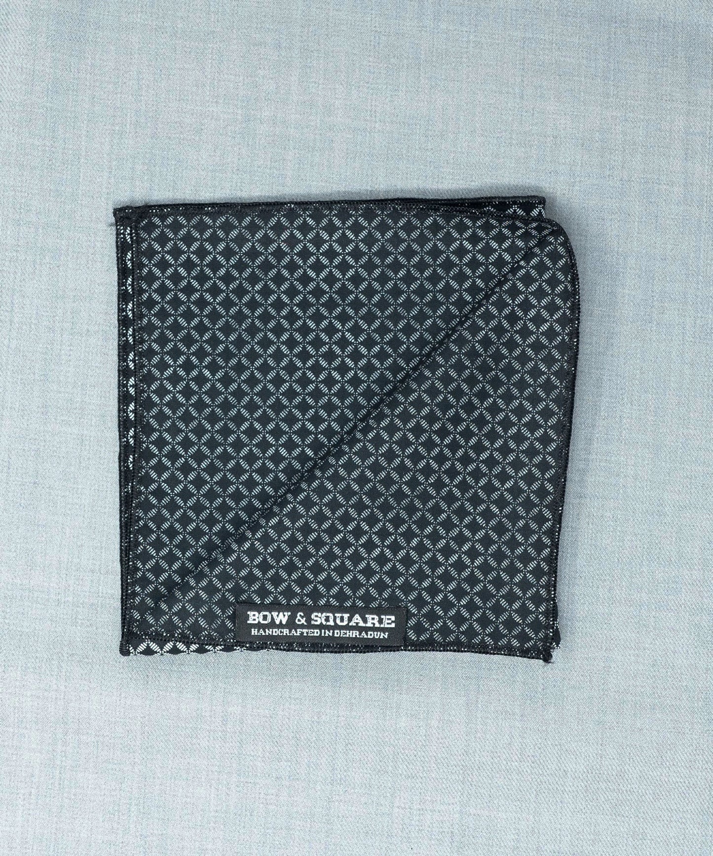 Monochrome Black Pocket Square