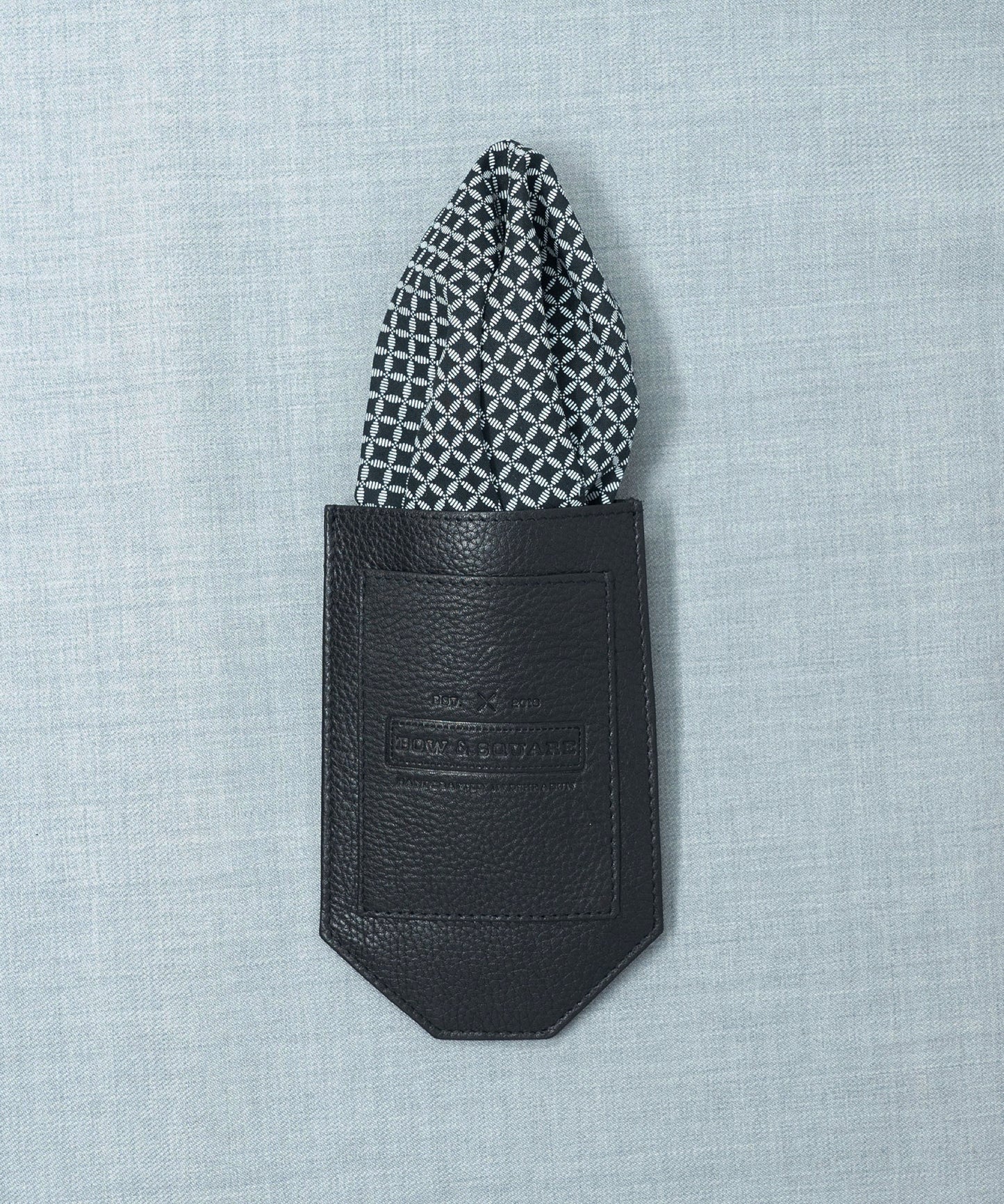 Monochrome Black Pocket Square