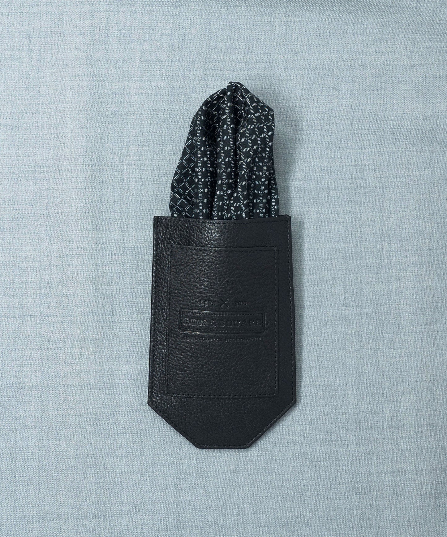 Monochrome Black Pocket Square