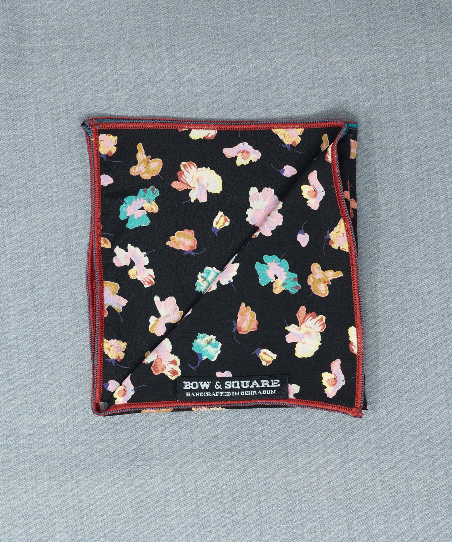 Monochrome Multicolored Pocket Square