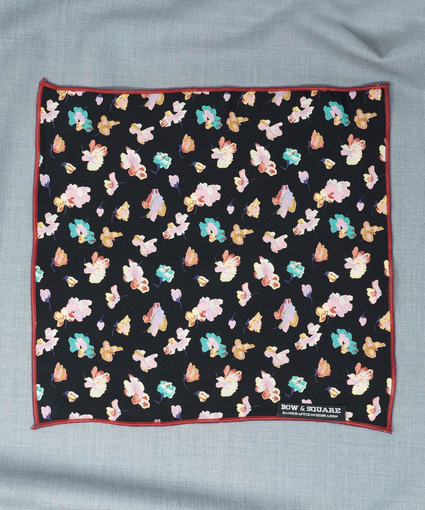 Monochrome Multicolored Pocket Square