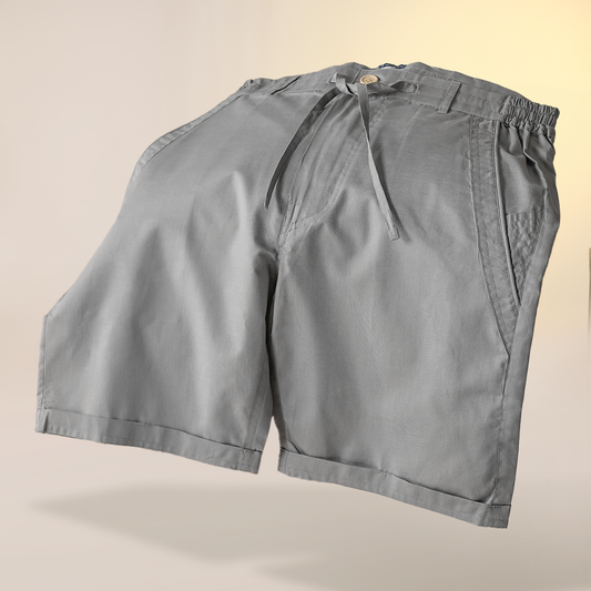 Pewter Cotton Linen Shorts