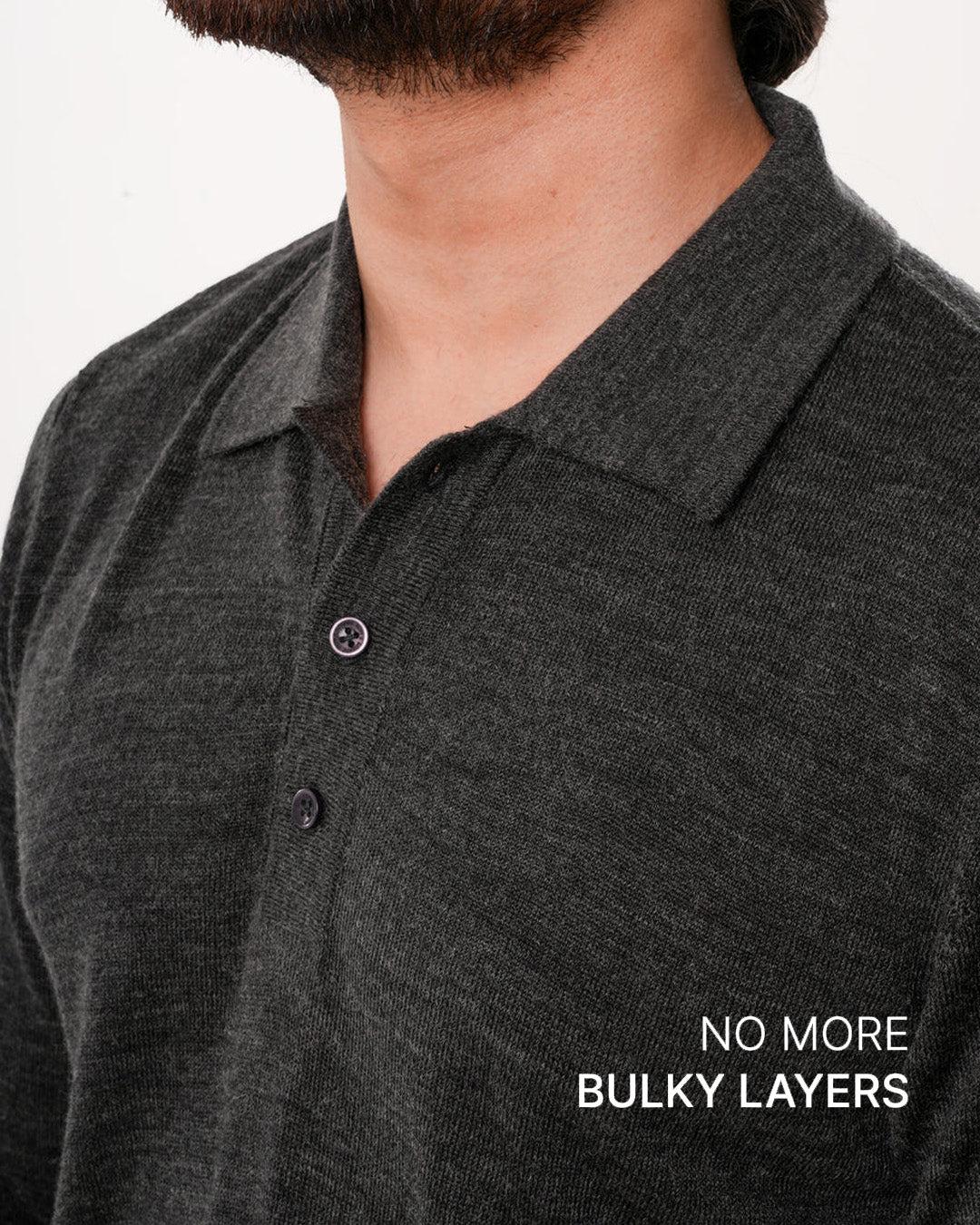 Autumn Pullover Shirt - Full Sleeves - Charcoal Grey