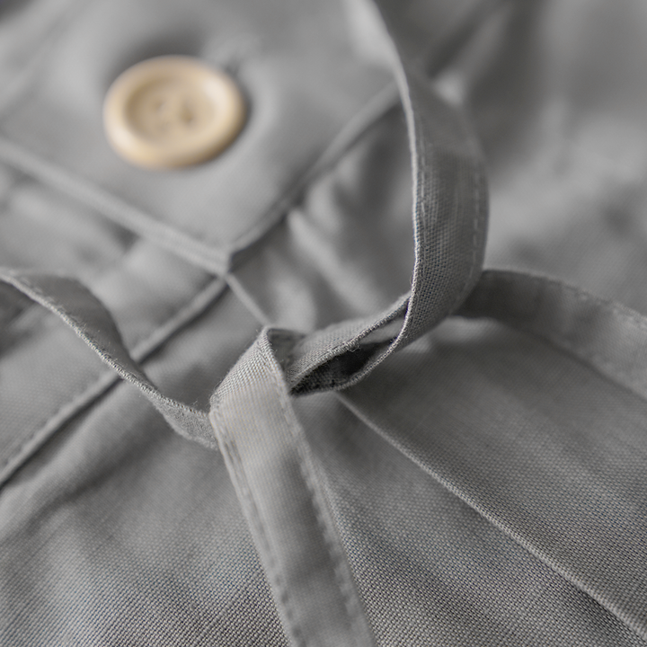 Pewter Cotton Linen Shorts