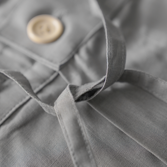 Pewter Cotton Linen Shorts