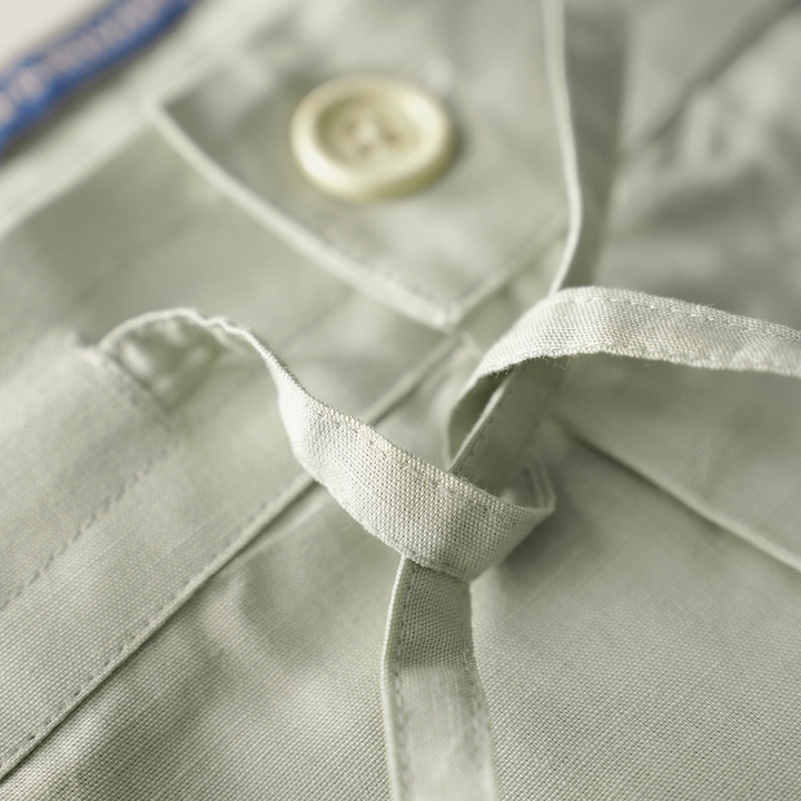 Mint Cotton Linen Shorts