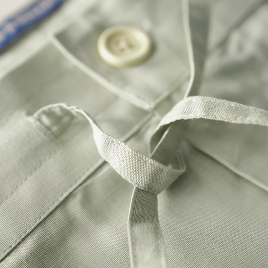 Mint Cotton Linen Shorts