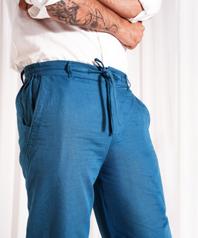 Men's pants blue XS|Custom Made Pants - Online in India | Bow & Square