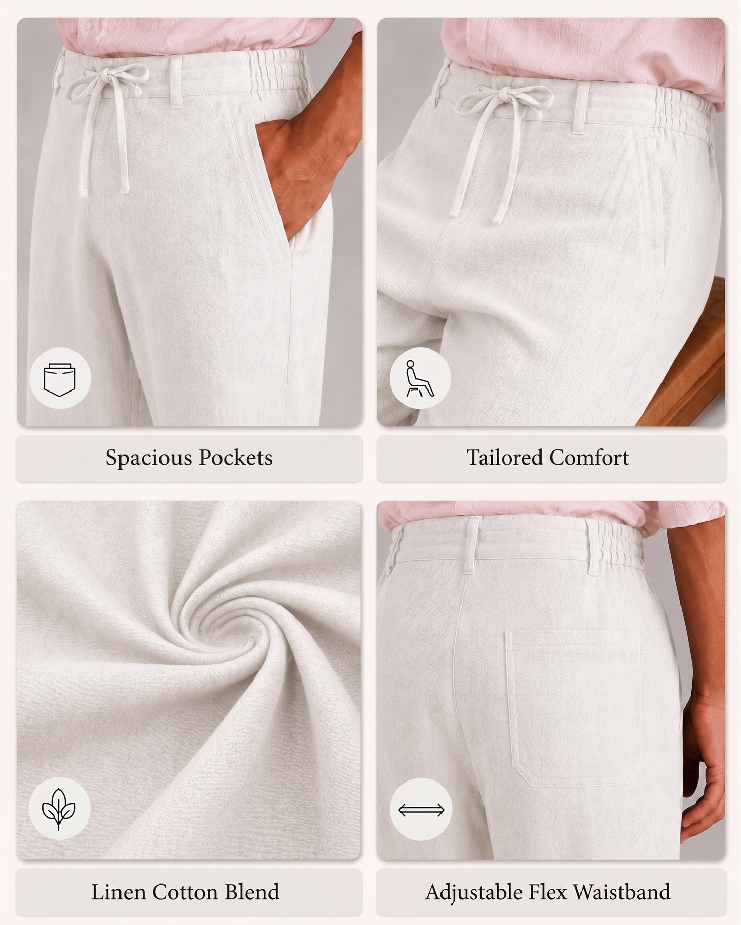 Ivory White Pants