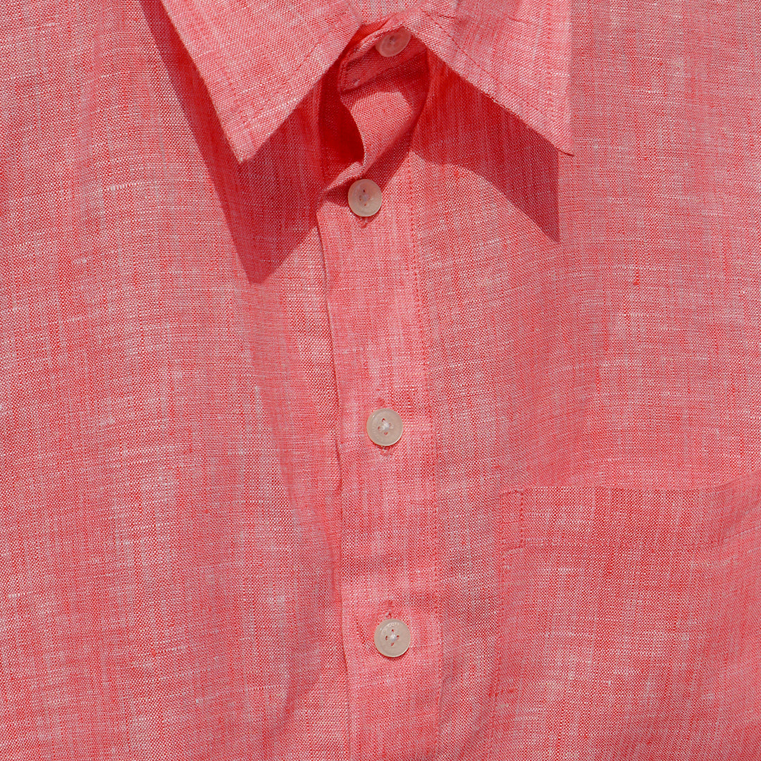 Coral Pink Popover Kurta x Shirt