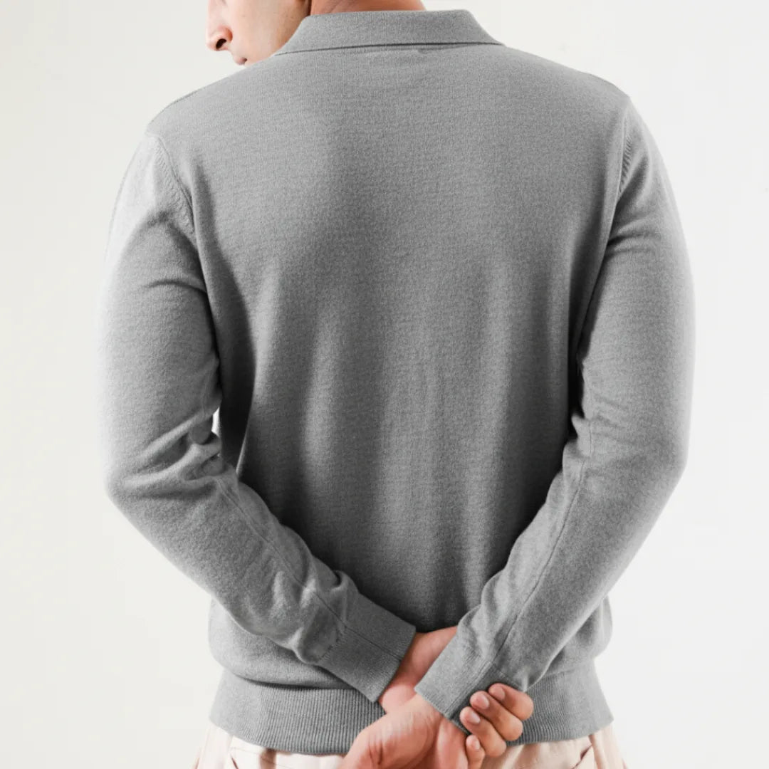 Autumn Pullover Shirt - Full Sleeves - Grey