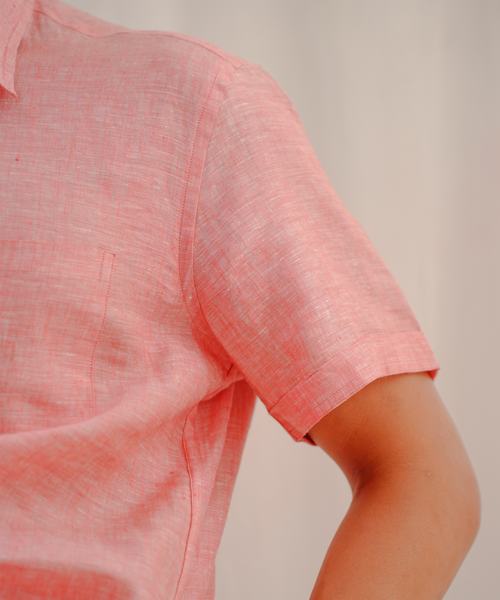Classic Coral Pink Linen